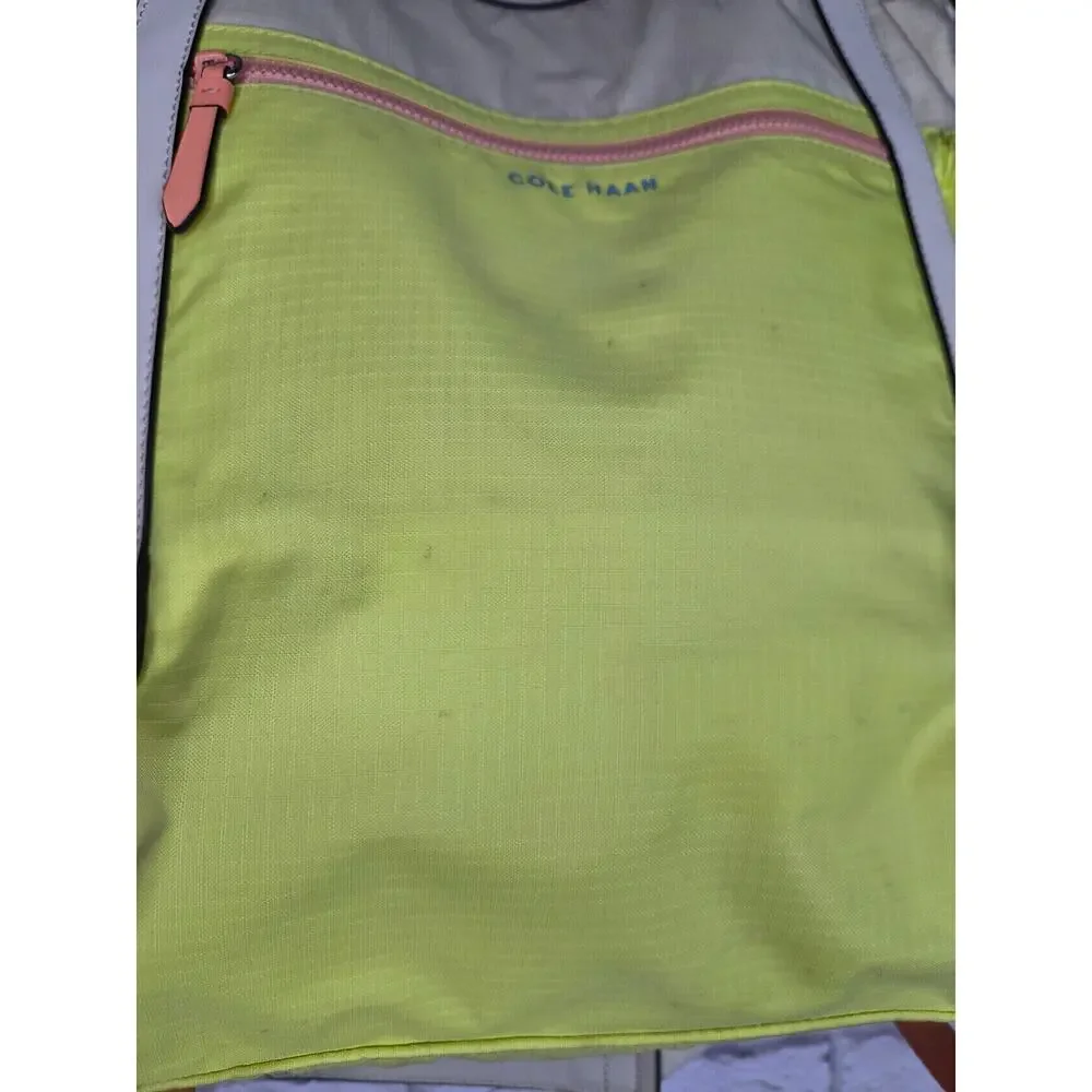 RARE Cole Haan Performance Grand Series Summer Lime Backpack Tote Bag Travel.